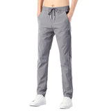 Men's Trousers Color Loose Straight-Leg Casual Pants Thin Sports With Pockets MartLion   