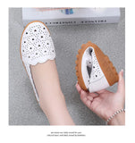 Women's Flat Shoes Genuine Leather Slip On Casual Flat Loafers Soft Nurse Ballerina MartLion   