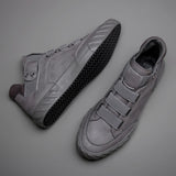 Men's Leather Shoes Korean Trend Loafer British High Top Sneakers Moccasins Mart Lion grey 38 