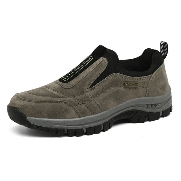 Men's Shoes Outdoor Hiking Non-Slip Slip-On Loafers Light Training Sneakers Walking Trekking MartLion Khaki 39 