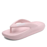 Women Slippers Summer Men's Summer Flip Flops Beach Sandals Anti-slip Casual Flat Shoes Clogs Couple Mart Lion Pink 35 