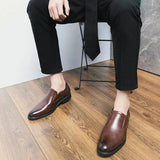 Men's Retro Shoes Slip-on Loafers Male Business Shoes Light Dress Driving Shoes Monk Shoes MartLion   