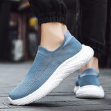 Soft-sole Walking Men's Shoes Lightweight Casual Sneakers Breathable Slip on Loafers Unisex Women MartLion   