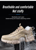 breathable safety shoes men's summer work lightweight work anti puncture protective anti-slip sneakers MartLion   