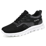Men's Shoes Black Breathable Mesh Running Casual Sneakers Non-Slip Sports Hombre MartLion black 41 