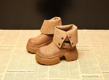 Internal Height Mid-calf Boots in Winter Women Leather Short Boot Office Ladies Tide Shoes MartLion