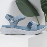 Casual Open-toe Women Sandals Non-slip Solid Color Hook Loop Platform Summer Beach Shoes MartLion   