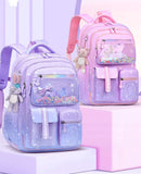 Primary Bow Knot Schoolbag With Rabbit Pendant For Girls Kids Backpack Kawaii Waterproof School bag Nylon MartLion   