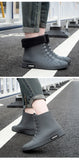 Unisex Rubber Rain Boot Ankle Waterproof Non-Slip Chelsea Booties Couples Boots Men's Work Chaussure Femme MartLion   