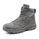 Boots Outdoor Tactical Desert Combat Boots Waterproof Anti-slip Hiking Shoes Men's Sneakers MartLion GRAY 39 