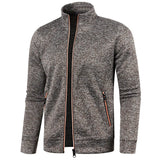 Winter Men's Fleece Thicker Sweater Coat Half Zipper Turtleneck Warm Pullover Slim Knitted Wool MartLion 119coffee M 