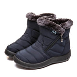 Snow Women Boots Women's Boots Waterproof Women Shoes Zipper Shoes Woman MartLion BlueK05 37 