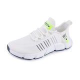 Men's Shoes Popcorn Rubber Composite Sole Stretch Sports Casual Breathable Running Mart Lion White 39 