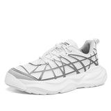 Men's Shoes Lightweight Anti-slip Vulcanised Shoes Breathable Outdoor Casual Trend Sneakers MartLion WHITE 39 