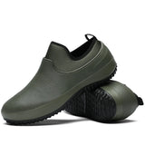 Men's Casual Shoes Oil Resistant Non-slip Kitchen Multifunctional Restaurant Garden Work Short Rain MartLion green 35 