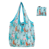 Foldable Shopping Bag Reusable Travel Grocery Bag Eco-Friendly One Shoulder Handbag  Printing Tote Bag MartLion A-033  
