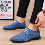 Breathable Pointed Toe Linen Canvas Shoes Men's Cloth Dress Formal Breathable Casual Mart Lion   