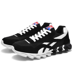 Men's Tennis Shoes Running Shoes Outdoor Sports Sneakers Breathable Light Sports Tenis MartLion Black-White 36 