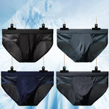 Men's Silk Underwear Briefs Breathable Underwear Bamboo Carbon Fiber Anti-Bacterial MartLion   