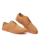 Men's Dress Shoes Oxford Leather Formal Leather Sneakers Flat Footwear Zapatos Hombre Mart Lion Khkai 998 39 