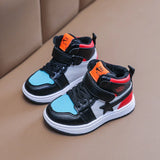 Autumn Winter Children Board Shoes Baby Soft Warm Sports Boys Girls Cotton Kids Mid-top Running MartLion Black 30 