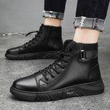 Men's Sports Shoes Casual Platform Boots Man Round MartLion   