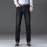 Men's Jeans Casual Straight Denim Pants Daily Work Jean Trousers MartLion   