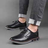 Men's Casual Leather Shoes Light Driving Flats Outdoor Sports Mart Lion   