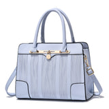 Leather Handbags Women Casual Female Bags Trunk Tote Shoulder Ladies Bolsos Mart Lion blue  NV89 30x14x23cm 
