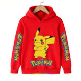 Kawaii Pokemon Hoodie Kids Clothes Girls Clothing Baby Boys Clothes Autumn Warm Pikachu Sweatshirt Children Tops MartLion The picture color 11 130 
