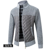 Knitted Cardigan Coat in and Winter Version of Slim Fit and Trendy Sweater MartLion 8835 French grey XXL 