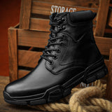 Genuine Leather Boots Men's Keep Warm Winter With Fur Ankle Masculina Mart Lion   