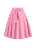 Women Summer Midi Long Skirt Solid Elegant Waist MartLion   