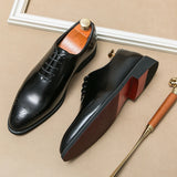 Mens Leather Shoes High Men's Shoes Oxford Wedding Men Dress Leather Shoes Gentleman Office Man Shoe MartLion