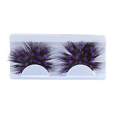 Fake Eyelashes Eyelash Extensions Vibrant Blue 3d Feather False Eyelashes for Halloween Cosplay Masquerade Party Makeup Natural MartLion Purple China 