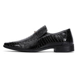 Pointed Toe Dress Shoes For Men's Luxury Crocodile Formal Footwear Loafers Slip On Wedding Zapatos Hombre Mart Lion   