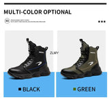  High Top Men's Safety Shoes Lightweight Steel Toe Sneakers Work Safety Boots Construction Work Protective Footwear MartLion - Mart Lion