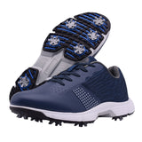 Men's Golf Shoes Waterproof Golf Sneakers Outdoor Golfing Spikes Shoes Jogging Walking Mart Lion Lan-2 8.5 