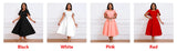 Summer solid color casual cloak dress short sleeve elegant party dress women clothing MartLion   