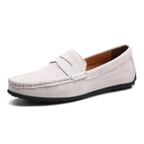 Men's Casual Brands Slip On Formal Luxury Shoes Loafers Moccasins Leather Driving Sneakers Hombre MartLion WHITE 6 
