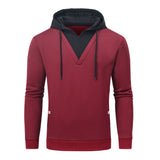Men's Pullover Hooded Winter Fleece Hoodies Sweatshirt with Pockets Slim Fit Casual Hoody Street Home Clothing Mart Lion WineRed S 