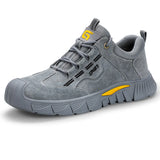 Safety Boots Men's Protective Anti-smashing Working Shoes Waterproof Steel Toe Indestructible MartLion 0266grey 40 