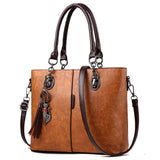 Luxury Handbags Women Bags Designer Big Crossbody Solid Shoulder Leather Handbag Sac Bolsa Feminina Mart Lion Chocolate  