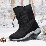 Winter Men's Boots Warm Plush Long  Waterproof Outdoor Sneakers High Top Non-slip Snow Hombre Fur Leisure Shoes MartLion   