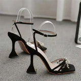 High Heels Sandals Women Summer Shoes Party High Heel 12cm MartLion Black 5.5 