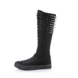 Autumn Punk Style Rivet Shoes Versatile Dance Lace Up Side Zipper Super High Top Casual Shoes Long Boots for Women MartLion Black cone 43 