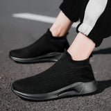 Slip-On Men's Shoes Light Walking Casual Breathable Unisex Women Loafers Black Hombre MartLion   