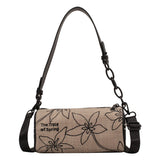 Canvas Luxury Handbags Women Shoulder Bags Designer Tote Barrel-shaped Crossbody Top-handle Mart Lion Khaki  