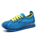 Lace-up Summer Women Sports Sneakers Outdoor Breathable Mesh Casual Shoes Female Youth Flats Outdoor Fitness Zapatos De Hombre Mart Lion Blue 35 