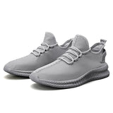 Men's Lightweight Running Shoes Mesh Casual Sneakers Breathable Training Tennis Canvas Sneakers Mart Lion gray 39 